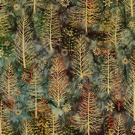 northwoods forest metallic batik fabric|Artisan Batiks .